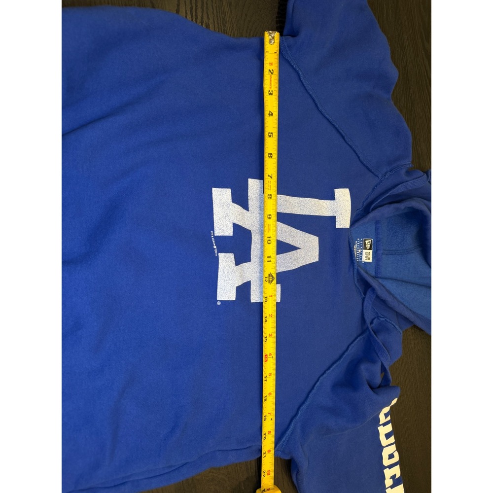 New Era Los Angeles Dodgers Hoodie Blue Logo Sleeve Graphics women Small - Picture 8 of 10